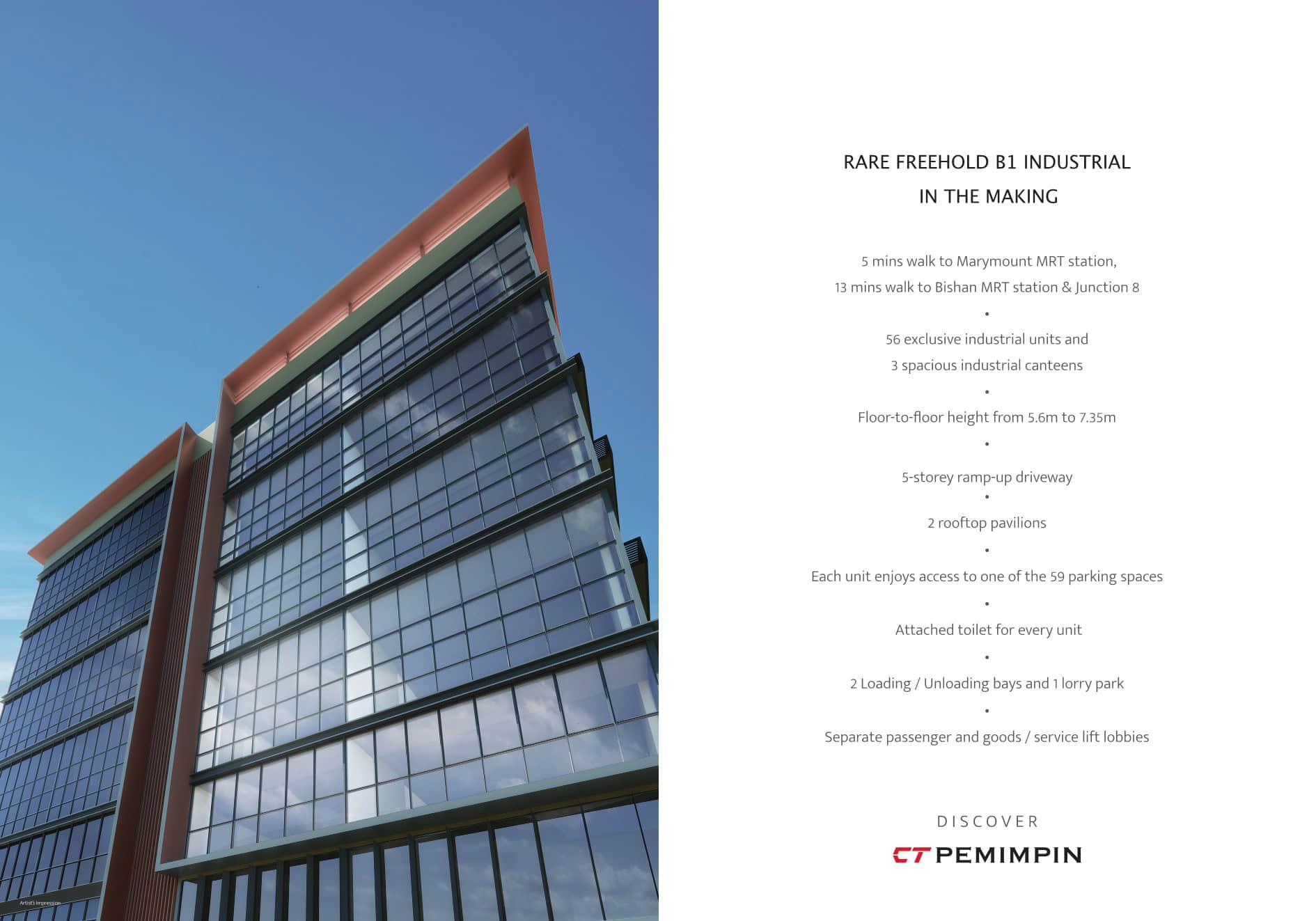 CT-Pemimpin Freehold B1 Light Industrial Space at 43 Jalan Pemimpin